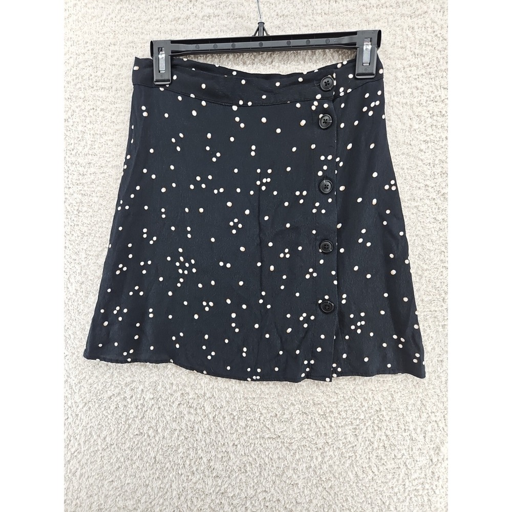 H&M  Skirt Size 4 Black white Poka Dots Cute Short